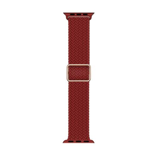 Microsonic Apple Watch Series 9 45mm Kordon Braided Loop Band Kırmızı