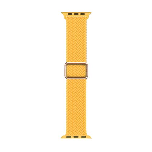 Microsonic Apple Watch Series 9 45mm Kordon Braided Loop Band Sarı