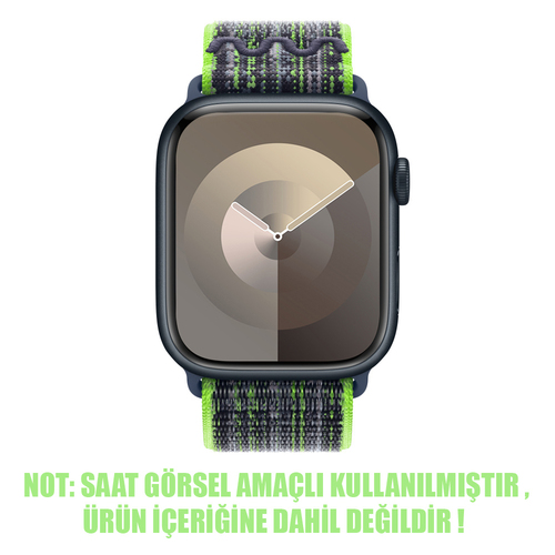 Microsonic Apple Watch Series 9 45mm Kordon Terra Sport Loop Yeşil