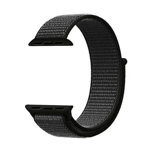 Microsonic Apple Watch Ultra 2 Hasırlı Kordon Woven Sport Loop Siyah