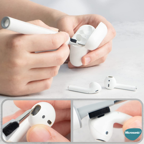 Microsonic Çok Fonksiyonlu Airpods Kulaklık Temizleme Kalemi Beyaz