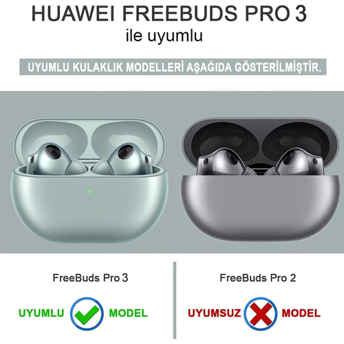 Microsonic Huawei FreeBuds Pro 3 Kılıf Askılı Mat Silikon Pembe