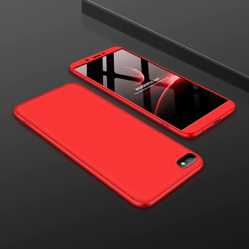 Microsonic Huawei Honor 7S Kılıf Double Dip 360 Protective Kırmızı