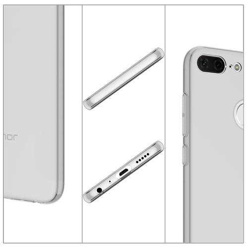 Microsonic Huawei Honor 9 Lite Kılıf Transparent Soft Beyaz