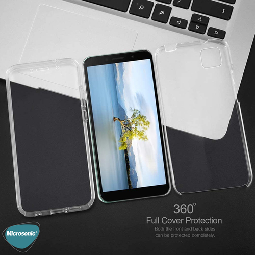 Microsonic Huawei Honor 9S Kılıf 6 Tarafı Tam Full Koruma 360 Clear Soft Şeffaf