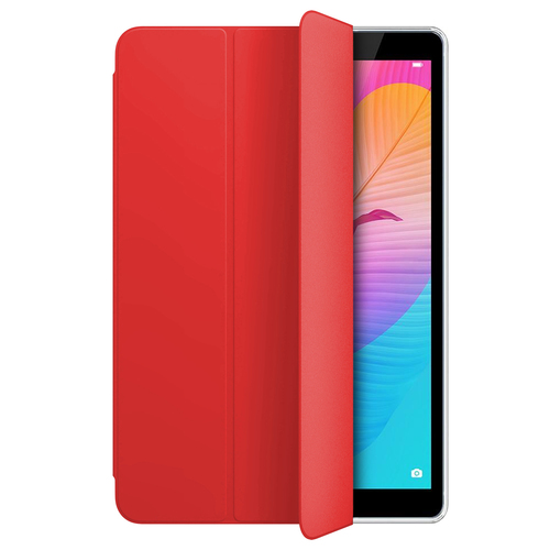 Microsonic Huawei MatePad T8 8'' Kılıf Slim Translucent Back Smart Cover Kırmızı