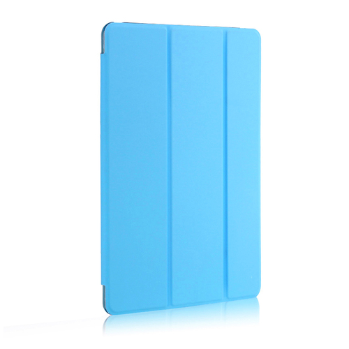 Microsonic Huawei MediaPad T3 10 Kılıf Slim Translucent Back Smart Cover Mavi