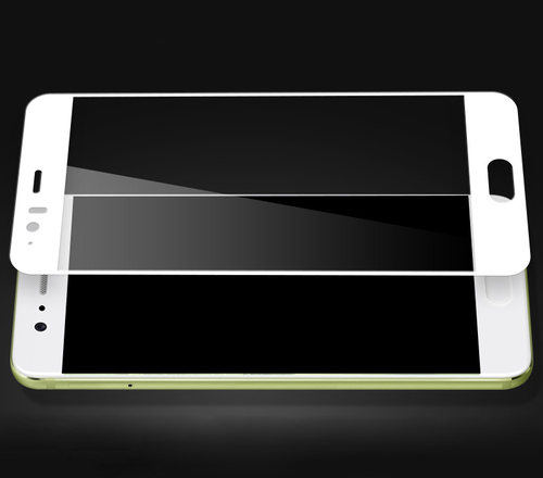 Microsonic Huawei P10 3D Kavisli Temperli Cam Ekran koruyucu Kırılmaz Film Beyaz
