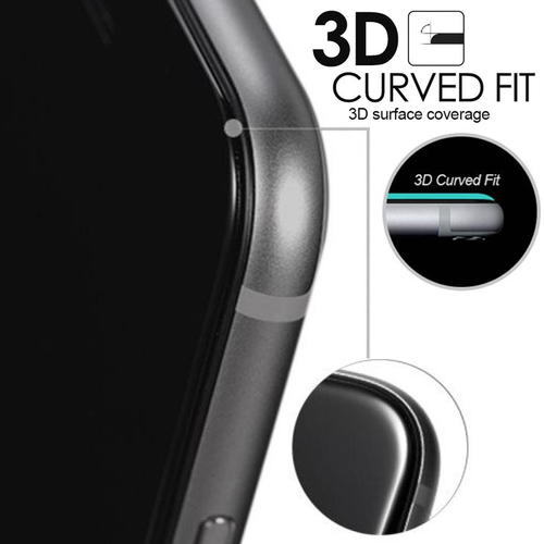 Microsonic Huawei P10 Lite 3D Kavisli Temperli Cam Ekran koruyucu Kırılmaz Film Siyah