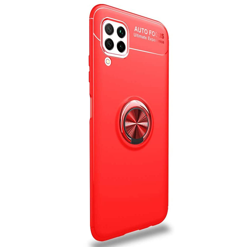 Microsonic Huawei P40 Lite Kılıf Kickstand Ring Holder Kırmızı