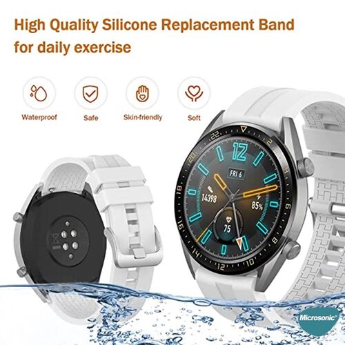 Microsonic Huawei Watch 3 Kordon, Silicone RapidBands Mavi