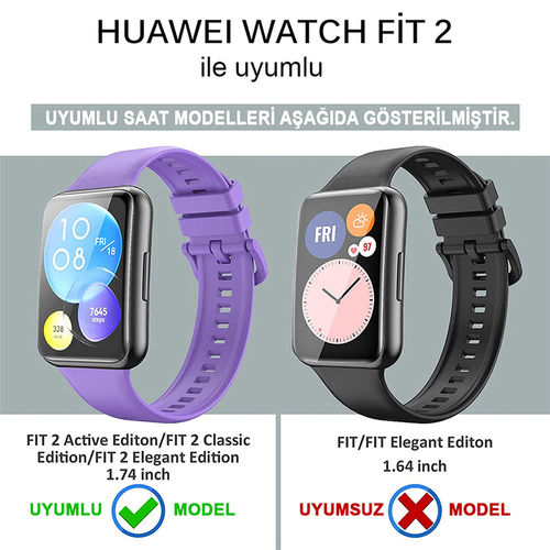 Microsonic Huawei Watch Fit 2 Manyetik USB Şarj Kablosu Siyah
