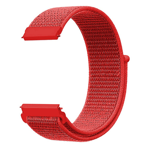 Microsonic Huawei Watch GT2 46mm Hasırlı Kordon Woven Sport Loop Kırmızı