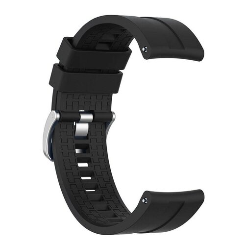 Microsonic Huawei Watch GT2 46mm Kordon, Silicone RapidBands Siyah