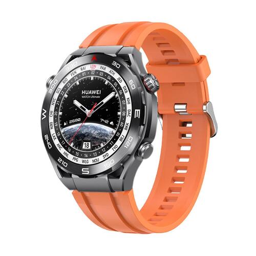Microsonic Huawei Watch Ultimate Kordon, Silicone Sport Band Turuncu