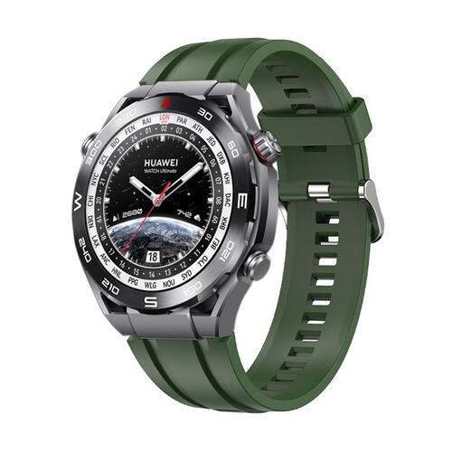 Microsonic Huawei Watch Ultimate Kordon, Silicone Sport Band Yeşil