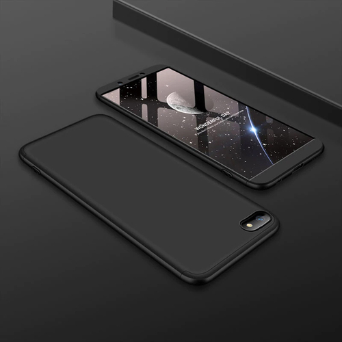 Microsonic Huawei Y5 2018 Kılıf Double Dip 360 Protective Siyah
