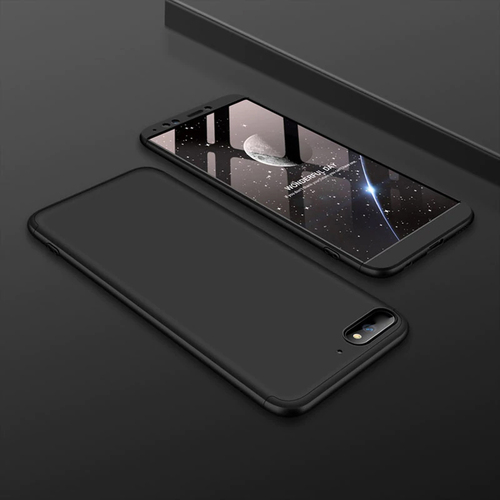 Microsonic Huawei Y6 2018 Kılıf Double Dip 360 Protective Siyah