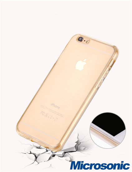 Microsonic iPhone 6S Plus Kılıf 6 tarafı tam full koruma 360 Clear Soft Şeffaf