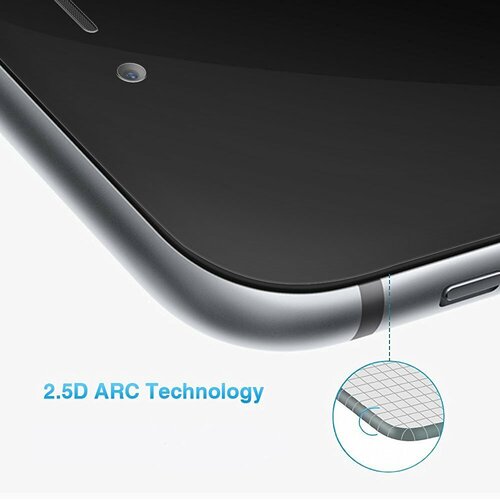 Microsonic iPhone 7 3D Kavisli Temperli Cam Full Ekran koruyucu Kırılmaz Film Siyah