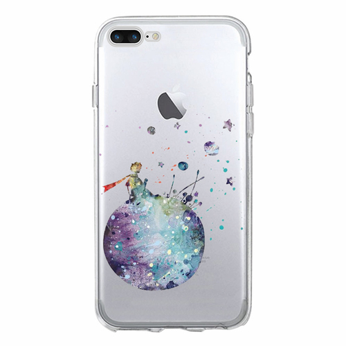 Microsonic iPhone 7 Plus Desenli Kılıf Küçük Prens Mavi