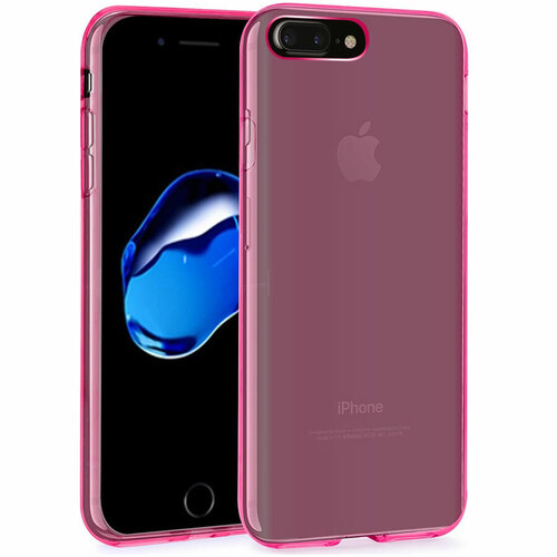 Microsonic iPhone 7 Plus Kılıf Transparent Soft Pembe