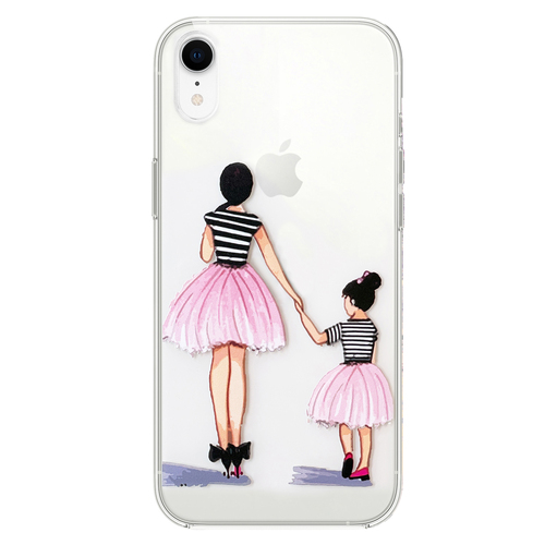 Microsonic iPhone XR Desenli Kılıf Anne ve Kız