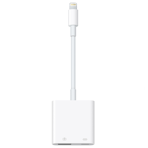 Microsonic Lightning to USB & Lightning Kablo, iPhone USB Okuyucu ve Dişi 8Pin İOS Kablo Adaptör Beyaz