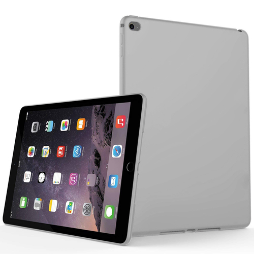 Microsonic Matte Silicone Apple iPad iPad Air 2 (A1566-A1567) Kılıf Gri