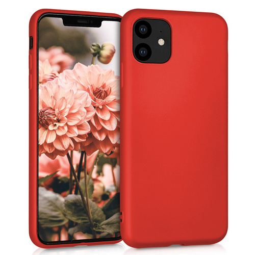 Microsonic Matte Silicone Apple iPhone 11 (6.1'') Kılıf Kırmızı
