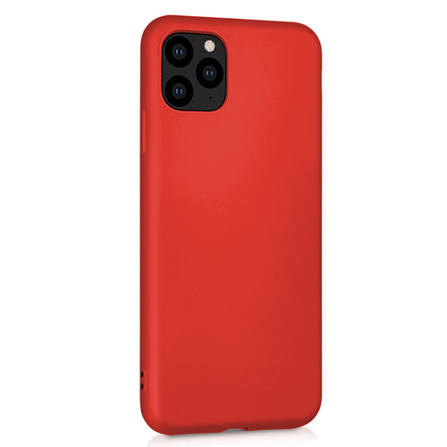 Microsonic Matte Silicone Apple iPhone 11 Pro Max (6.5'') Kılıf Kırmızı