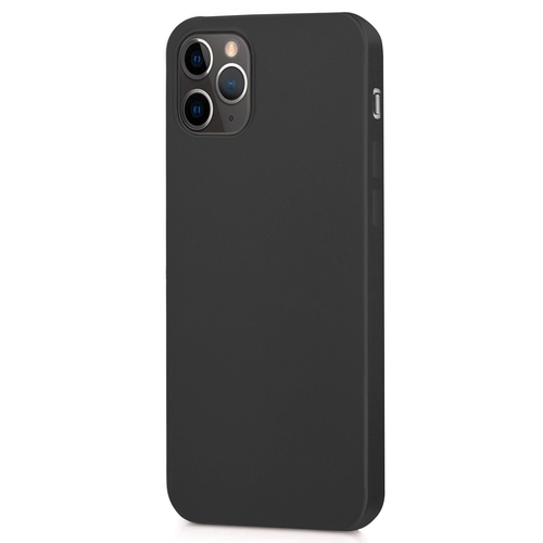 Microsonic Matte Silicone Apple iPhone 12 Pro Max Kılıf Siyah