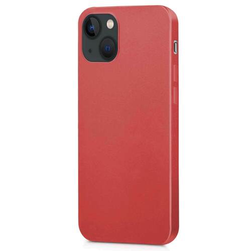Microsonic Matte Silicone Apple iPhone 13 Mini Kılıf Kırmızı