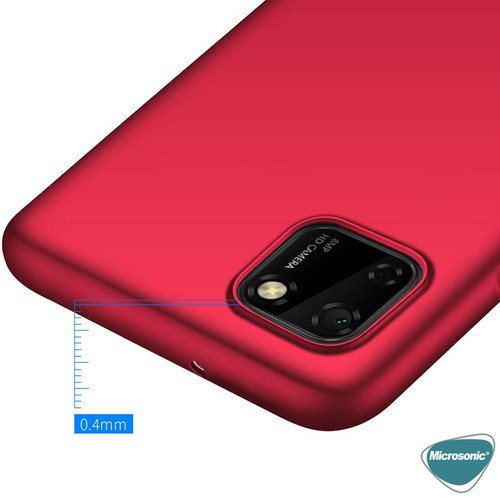 Microsonic Matte Silicone Huawei Honor 9S Kılıf Kırmızı