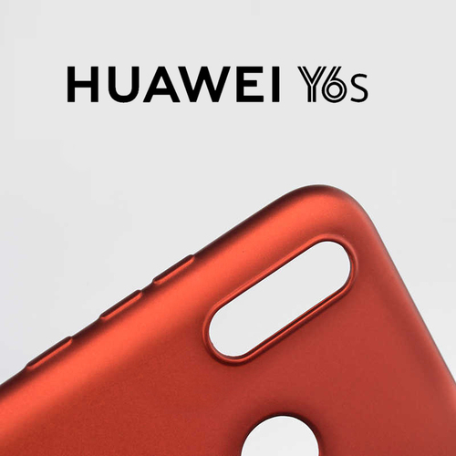 Microsonic Matte Silicone Huawei Y6s 2019 Kılıf Kırmızı