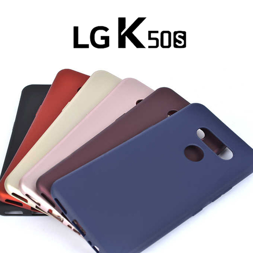 Microsonic Matte Silicone LG K50s Kılıf Mavi