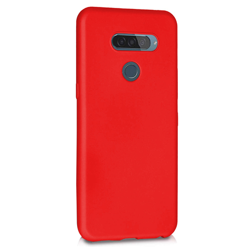 Microsonic Matte Silicone LG Q60 Kılıf Kırmızı