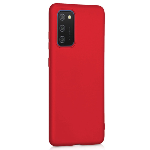 Microsonic Matte Silicone Samsung Galaxy A02s Kılıf Kırmızı