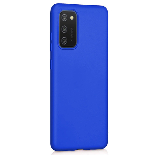 Microsonic Matte Silicone Samsung Galaxy A02s Kılıf Mavi