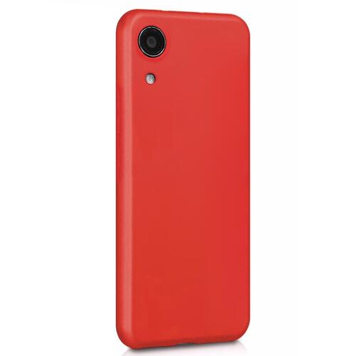 Microsonic Matte Silicone Samsung Galaxy A03 Core Kılıf Kırmızı