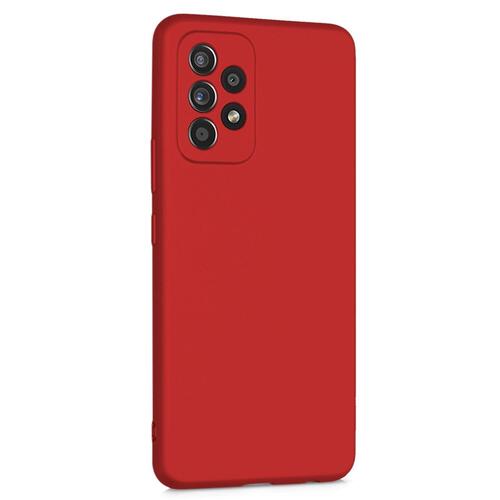 Microsonic Matte Silicone Samsung Galaxy A23 Kılıf Kırmızı
