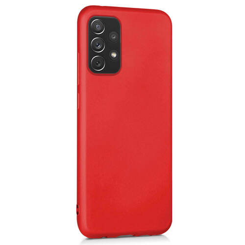 Microsonic Matte Silicone Samsung Galaxy A32 4G Kılıf Kırmızı