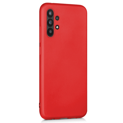 Microsonic Matte Silicone Samsung Galaxy A32 5G Kılıf Kırmızı