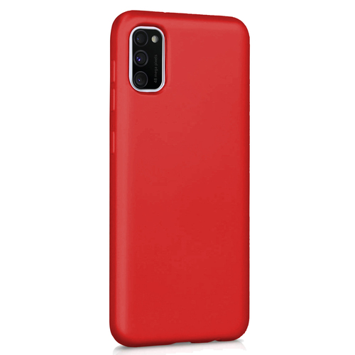 Microsonic Matte Silicone Samsung Galaxy A41 Kılıf Kırmızı