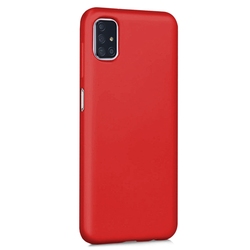 Microsonic Matte Silicone Samsung Galaxy M51 Kılıf Kırmızı