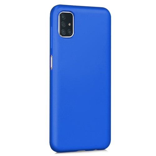 Microsonic Matte Silicone Samsung Galaxy M51 Kılıf Mavi