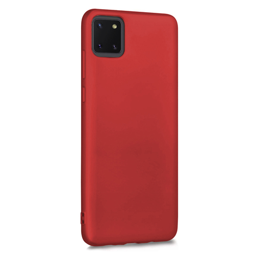 Microsonic Matte Silicone Samsung Galaxy Note 10 Lite Kılıf Kırmızı