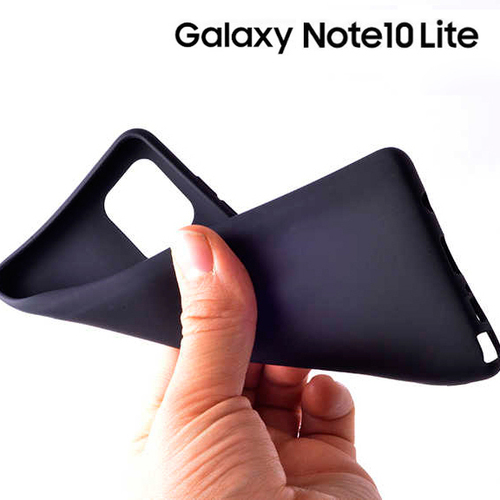 Microsonic Matte Silicone Samsung Galaxy Note 10 Lite Kılıf Lacivert