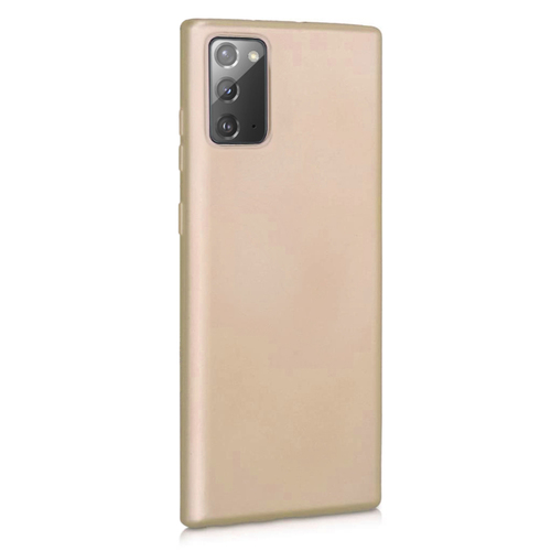 Microsonic Matte Silicone Samsung Galaxy Note 20 Kılıf Gold