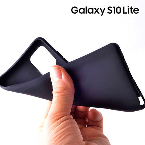 Microsonic Matte Silicone Samsung Galaxy S10 Lite Kılıf Siyah